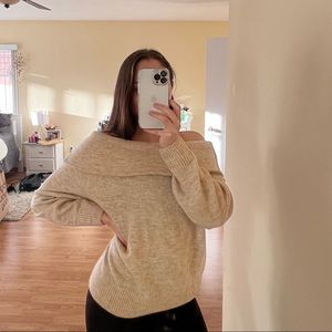 Off-shoulder sweater